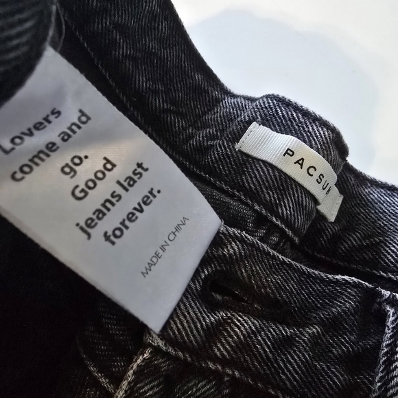 PacSun Eco Black Frayed High Waisted Bootcut Jeans Size 27 - Picture 7 of 10